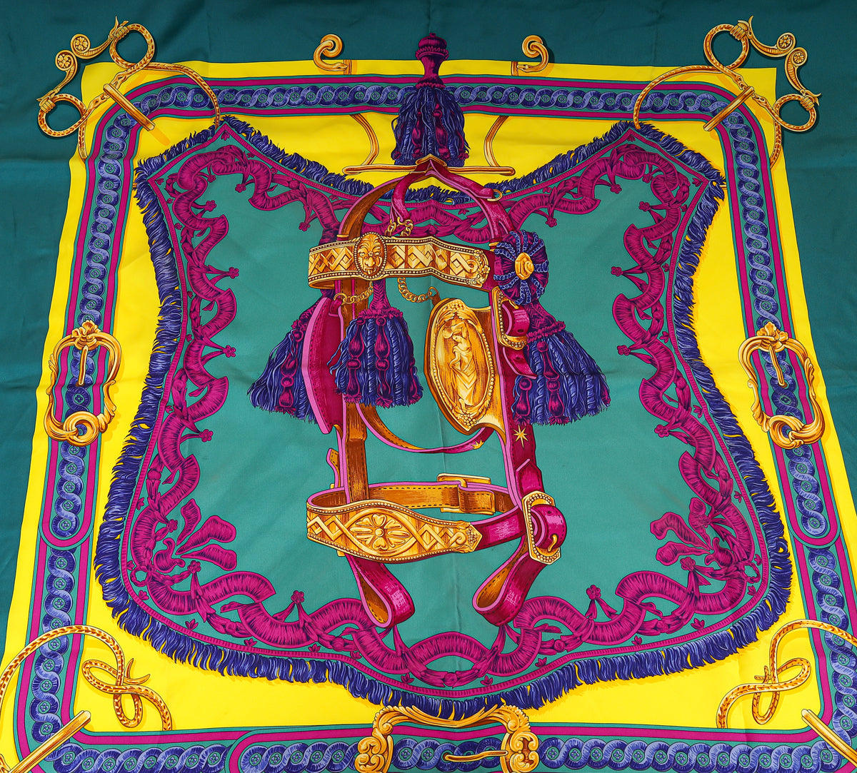 Hermes Multicolor Bride de Cour Scarf 90-Hermes-THE CLOSET