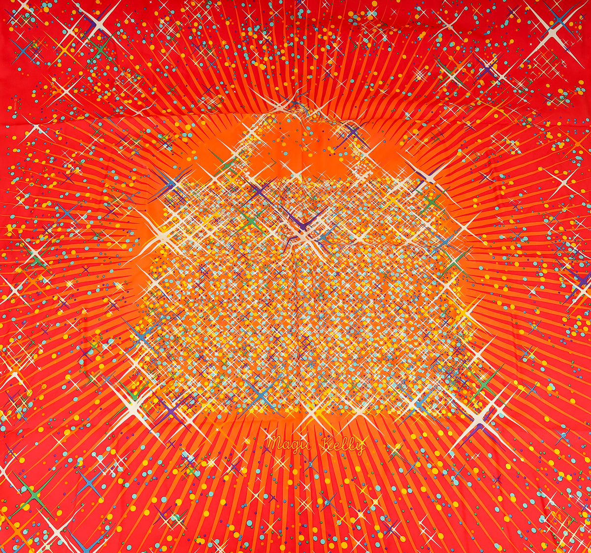 Hermes Multicolor Magic Kelly Scarf 90-Hermes-THE CLOSET