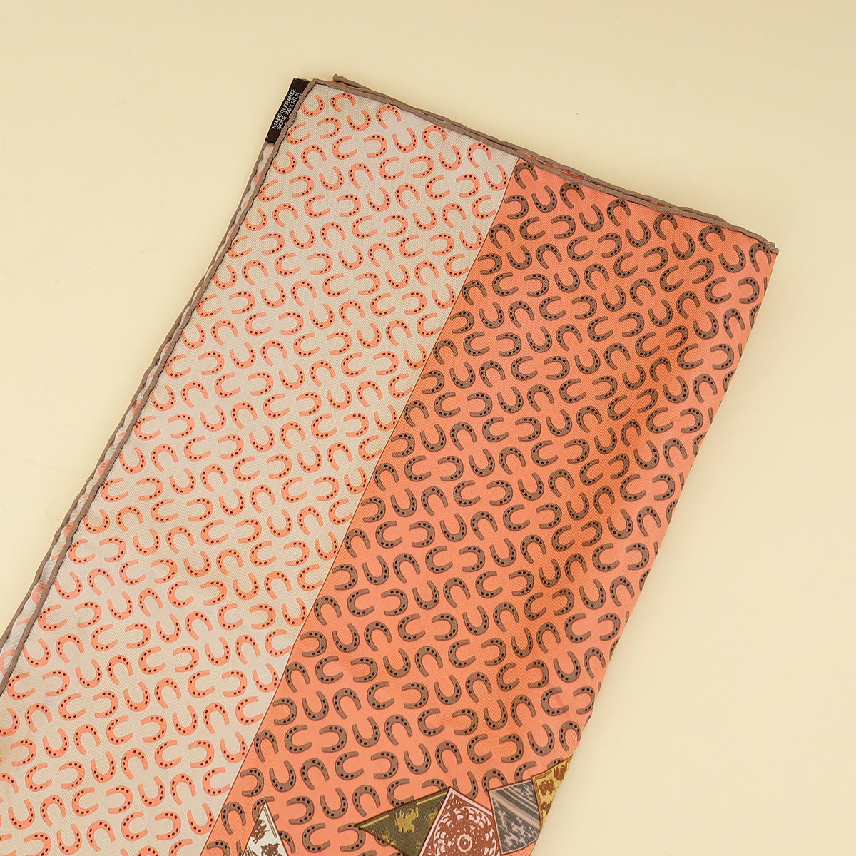 Hermes Rose Multicolor A Cheval Sur Mon Carre Scarf 90-Hermes-THE CLOSET