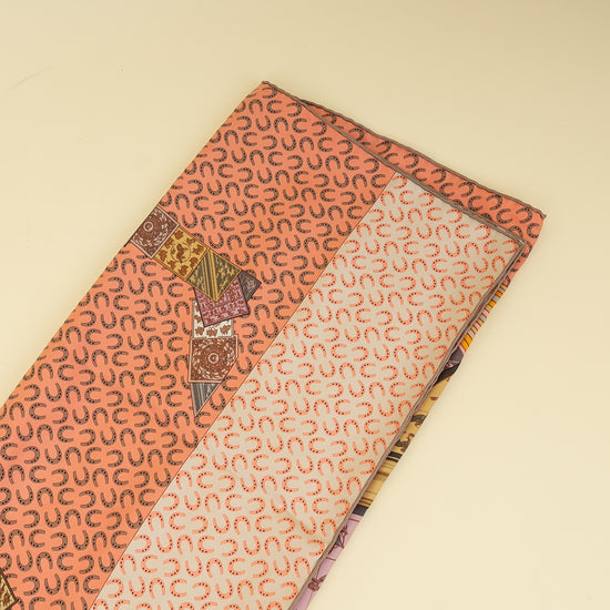 Hermes Rose Multicolor A Cheval Sur Mon Carre Scarf 90-Hermes-THE CLOSET