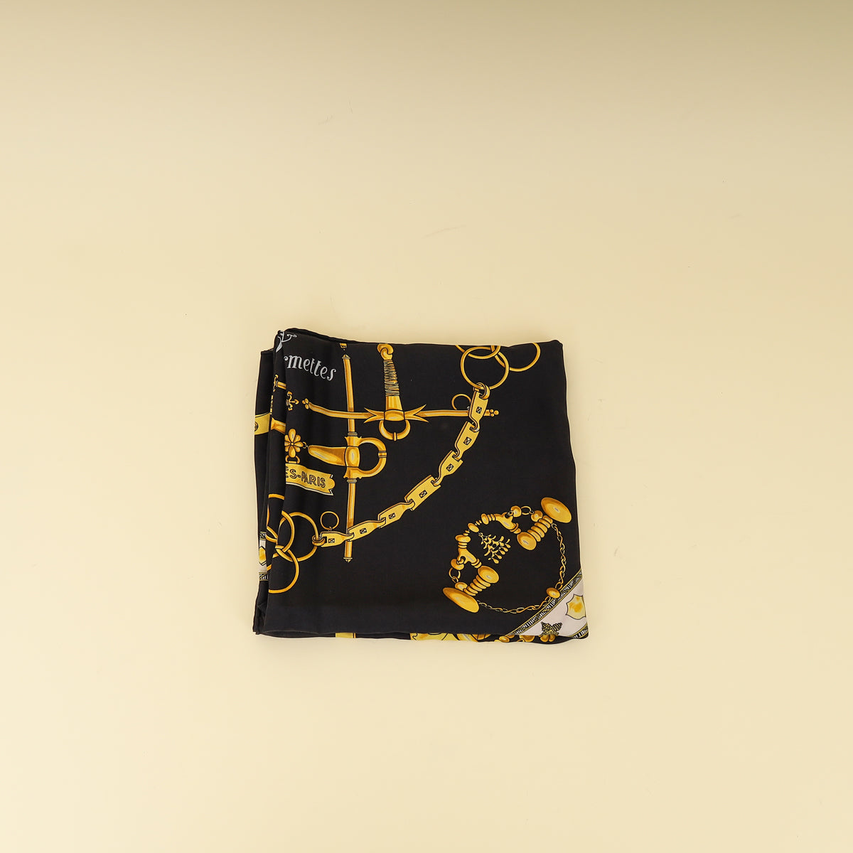 Hermes Bicolor Mors et Gourmettes Scarf 90-Hermes-THE CLOSET