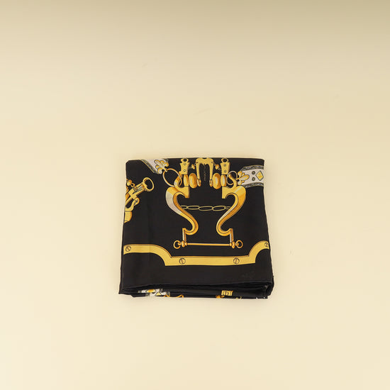 Hermes Bicolor Mors et Gourmettes Scarf 90-Hermes-THE CLOSET