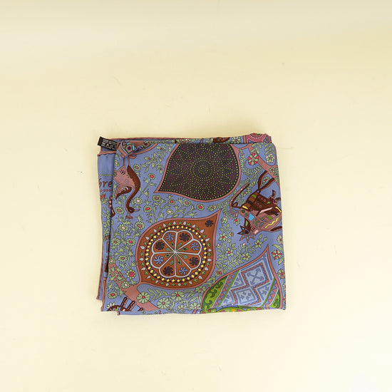 Hermes Multicolor Hermes L'Arbre De Vie Silk Scarf 90