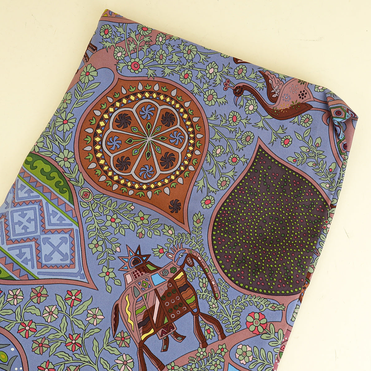 Hermes Multicolor Hermes L'Arbre De Vie Silk Scarf 90