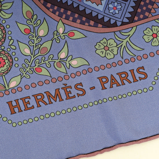 Hermes Multicolor Hermes L'Arbre De Vie Silk Scarf 90