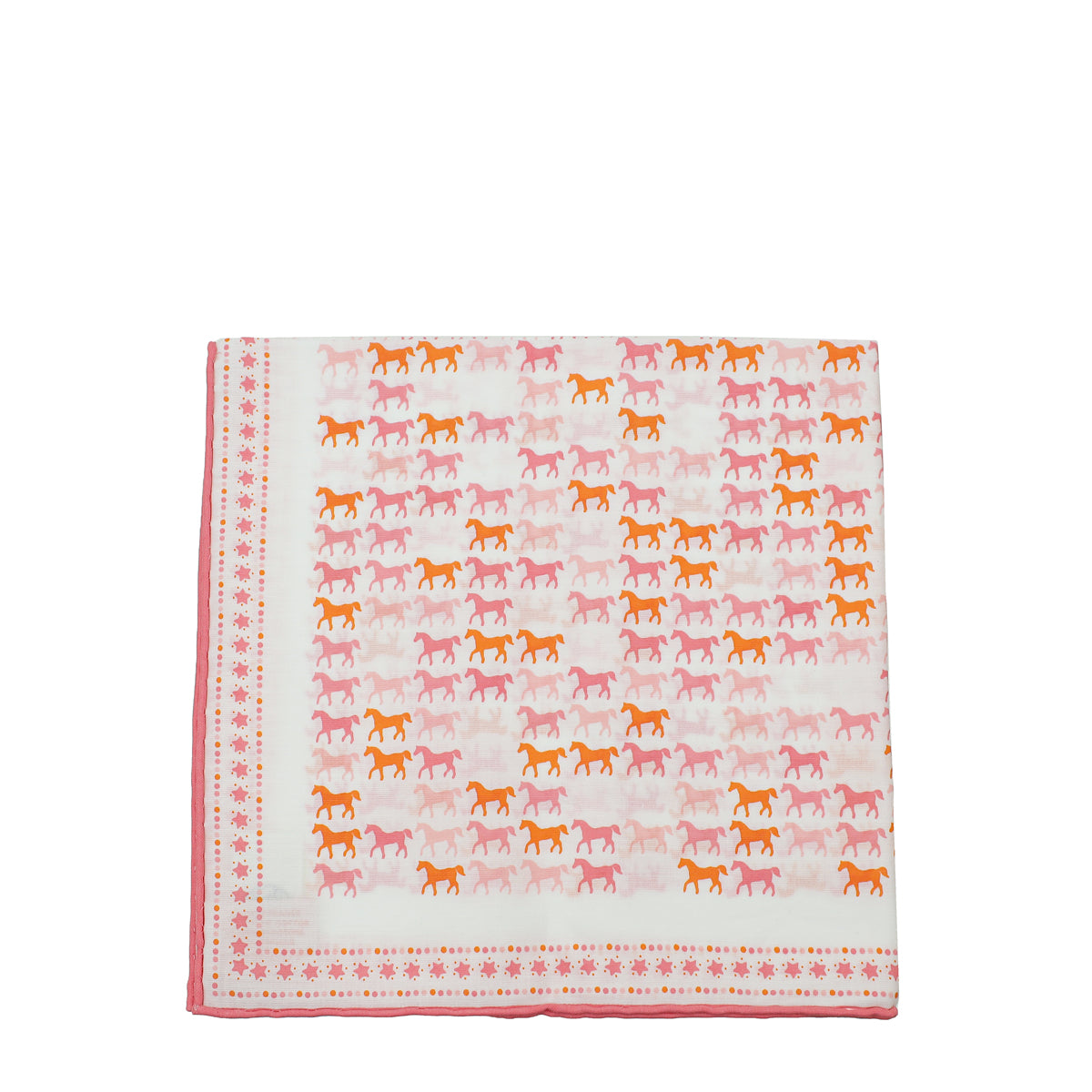 Hermes Rose Petale Band Caval Etoile Bandana Cotton 40-Hermes-THE CLOSET