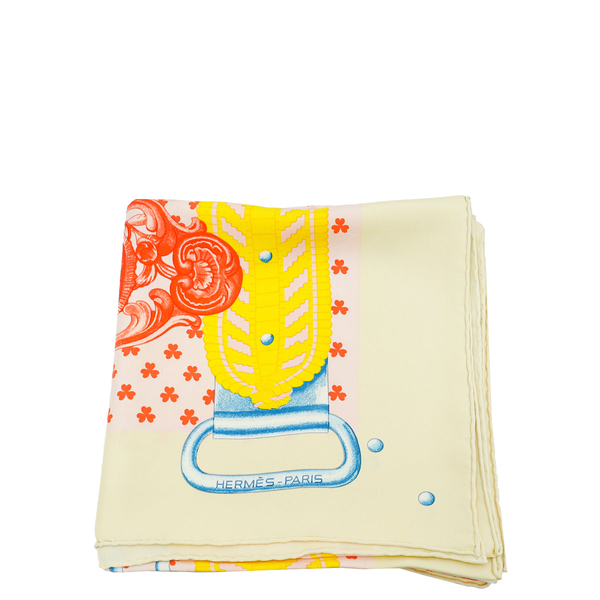 Hermes Tricolor Boucles Et Galons Du Tsar Print Wash Scarf-Hermes-THE CLOSET
