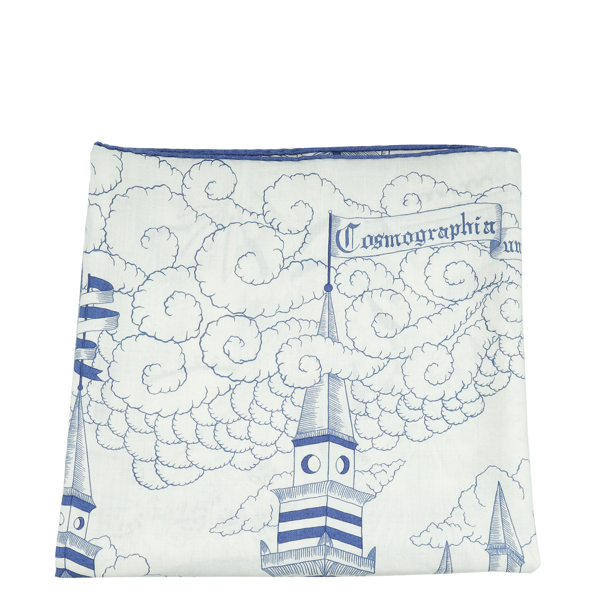 Hermes Bleu Blanc Cosmographia Universalis Cashmere Silk Shawl-Hermes-THE CLOSET