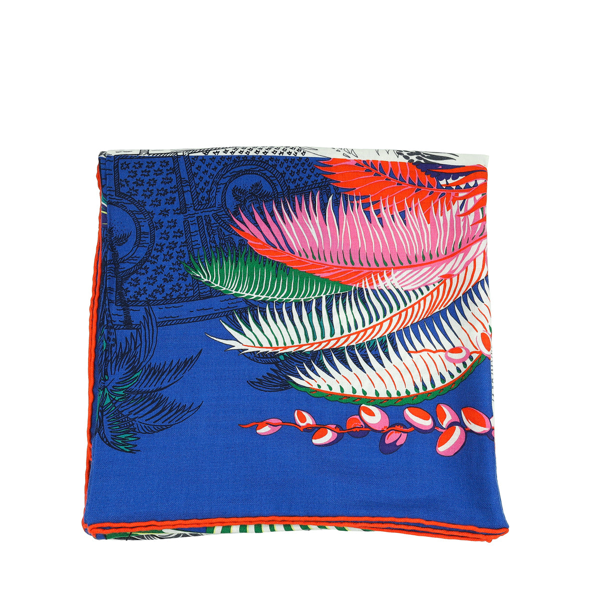 Hermes Tricolor Mythiques Phoenix Cashmere Silk Shawl-Hermes-THE CLOSET