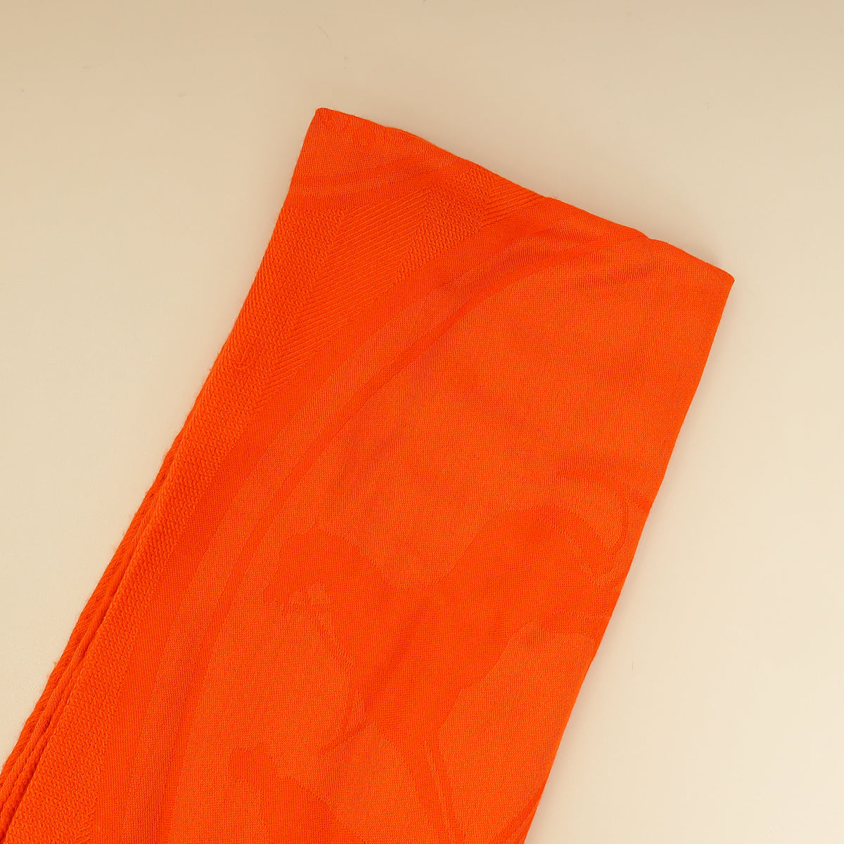 Hermes Orange Vif Libris Cashmere Silk Shawl Stole-Hermes-THE CLOSET