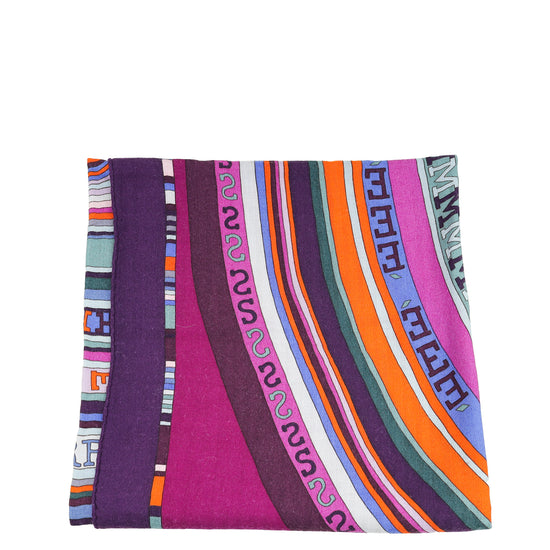 Hermes Multicolor Cashmere Silk Tohu Bohu Shawl Scarf