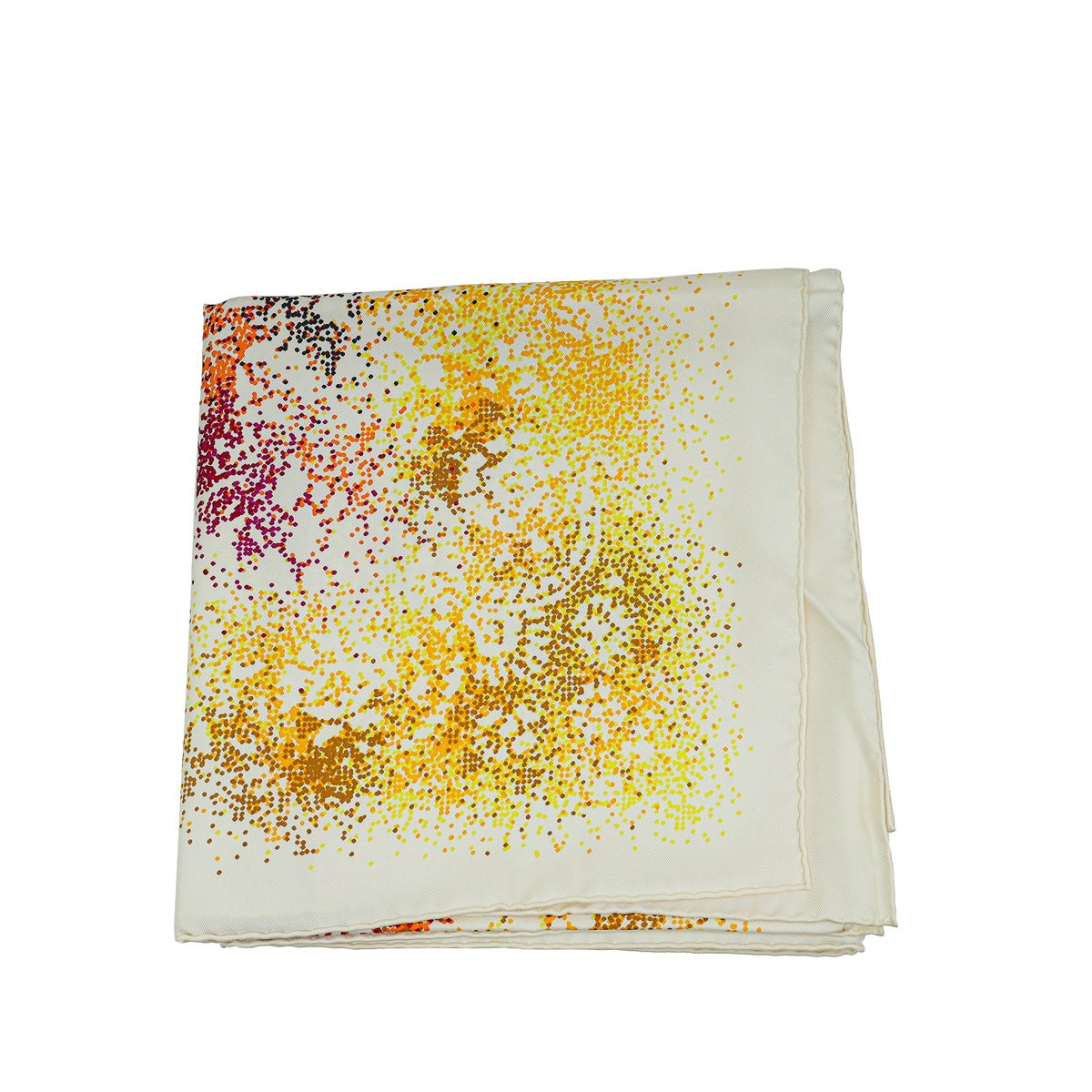 Hermes Cream Multicolor Indian Dust Silk Scarf 90-Hermes-THE CLOSET