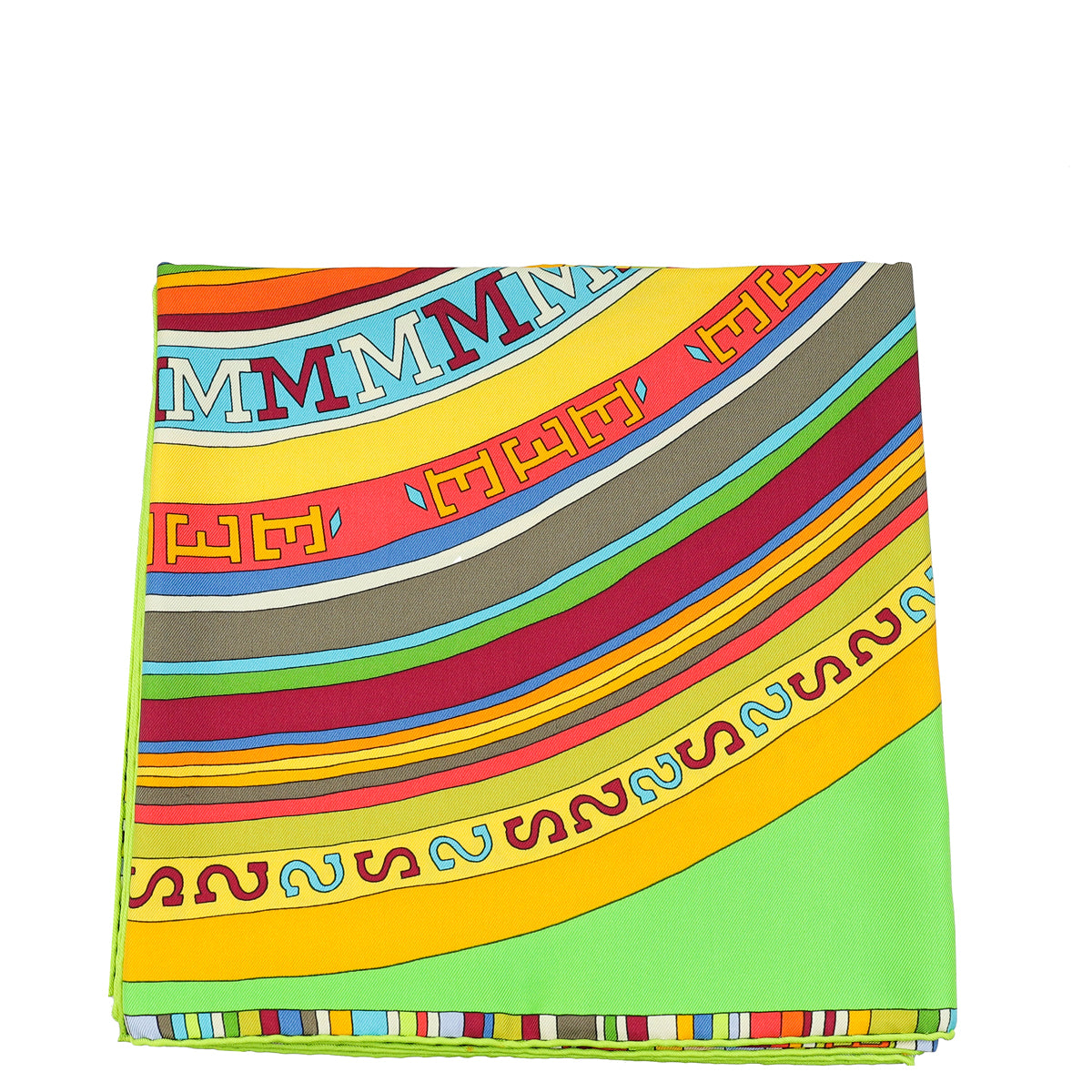 Hermes Multicolor Tohu Bohu Silk Scarf 90-Hermes-THE CLOSET