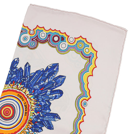 Hermes Multicolor Pierres Et Cristaux Silk Scarf 90