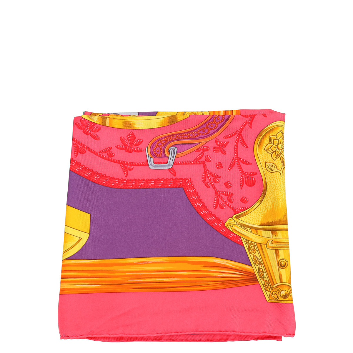 Hermes Fuchsia Multicolor Etriers Silk Scarf-Hermes-THE CLOSET