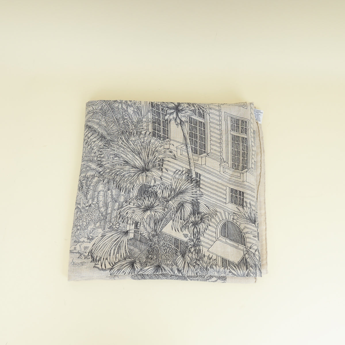 Hermes Bicolor Faubourg Tropical Shawl 140