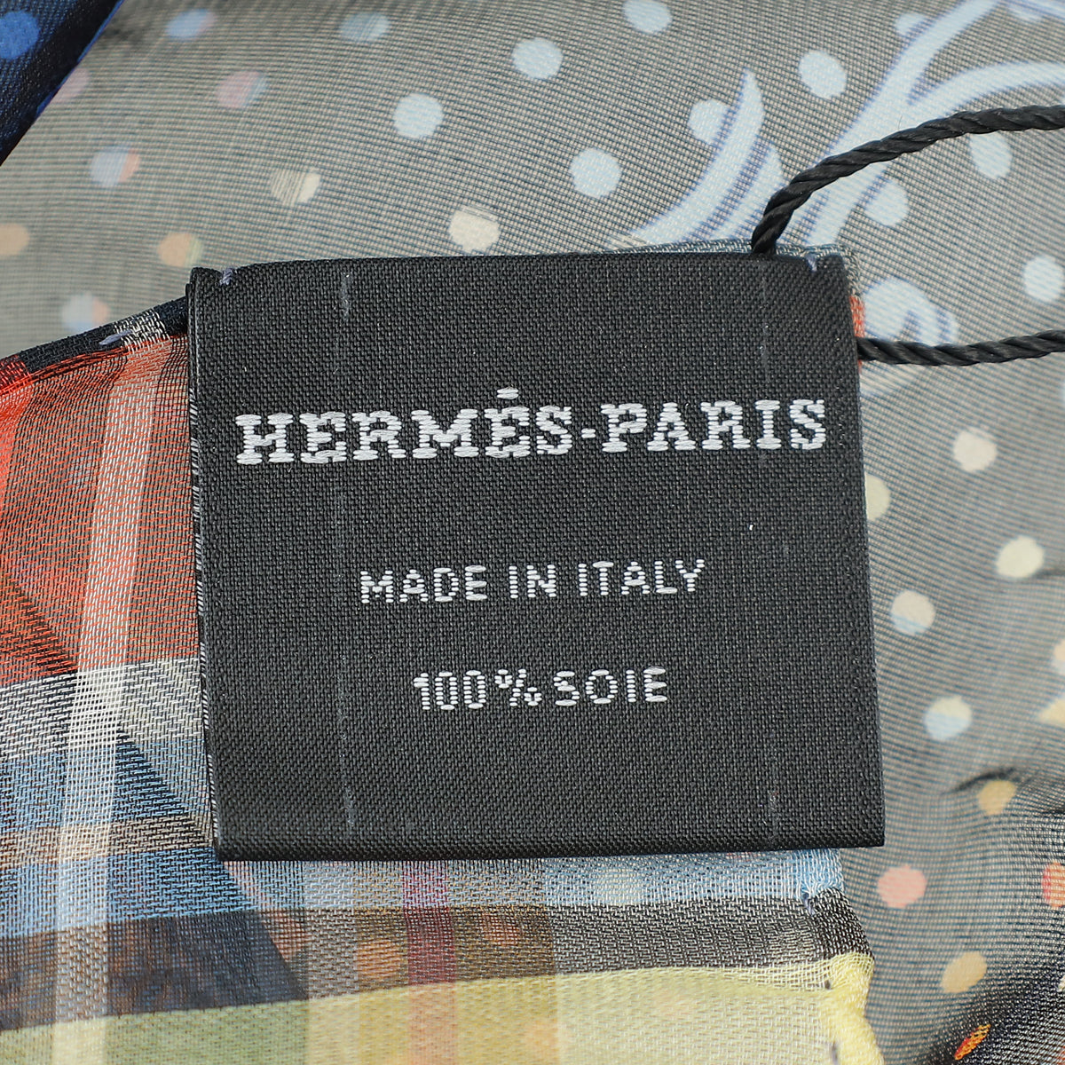 Hermes Multicolor Madras EX Libris Bandana Scarf