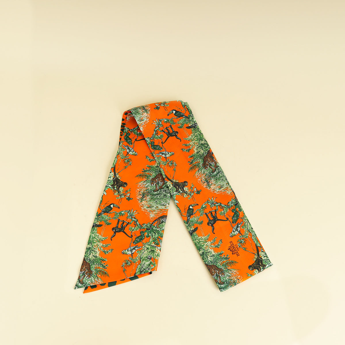 Hermes Multicolor Equateur Maxi Twilly Cut Silk