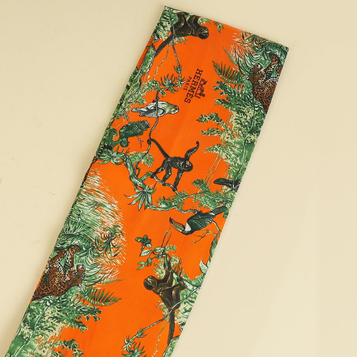 Hermes Multicolor Equateur Maxi Twilly Cut Silk