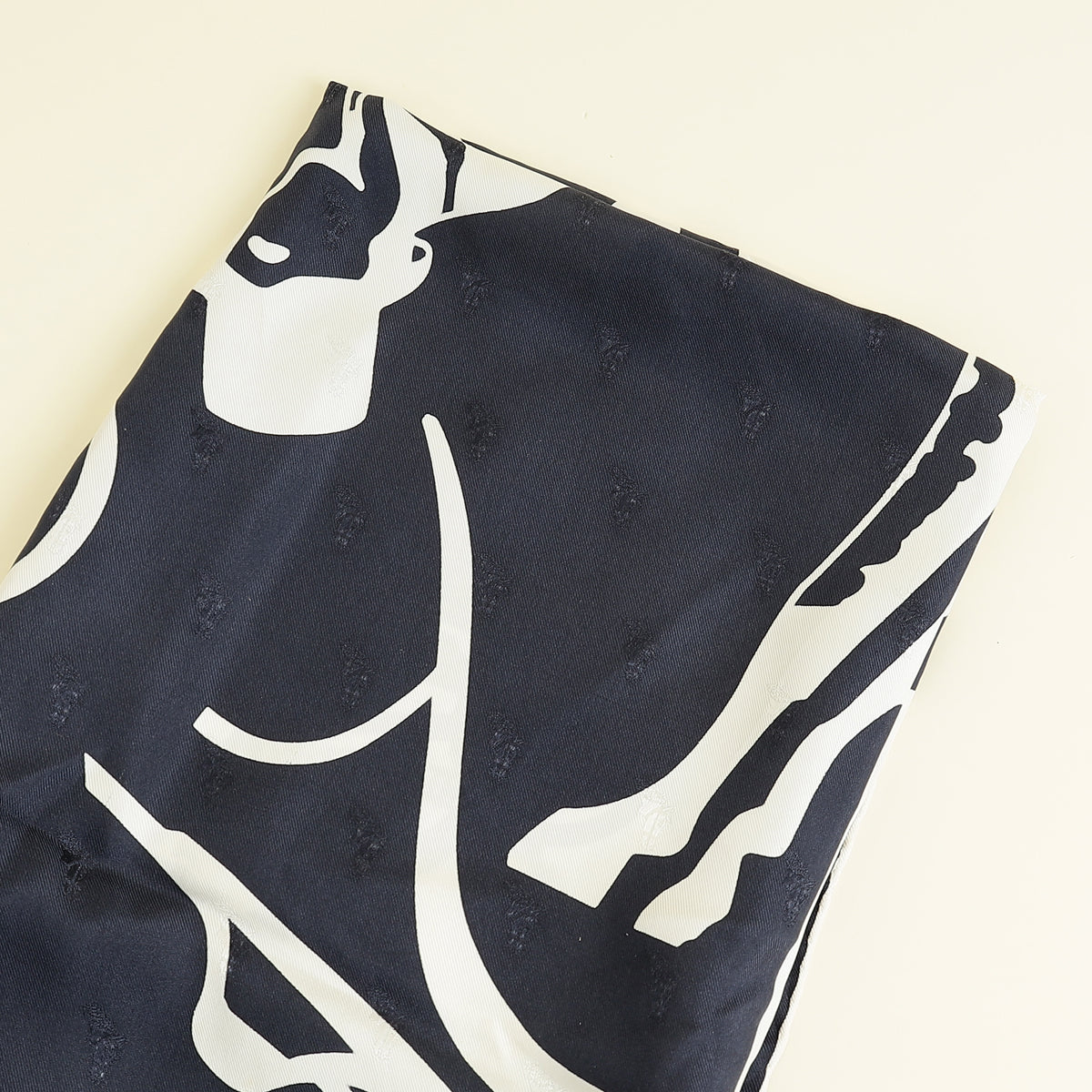 Hermes Bicolor Tout en Carre Silk Scarf 90