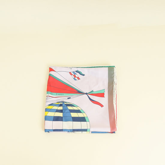 Hermes Multicolor Les Folies Du Ciel Scarf 90
