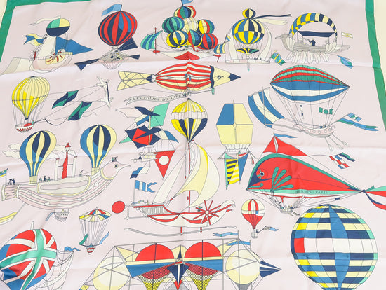 Hermes Multicolor Les Folies Du Ciel Scarf 90