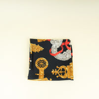 Hermes Noir Multicolor Ferronnerie Silk Square Scarf 90