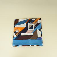 Hermes Bleu Multicolor "On a Summer Day" Printed Shawl 140