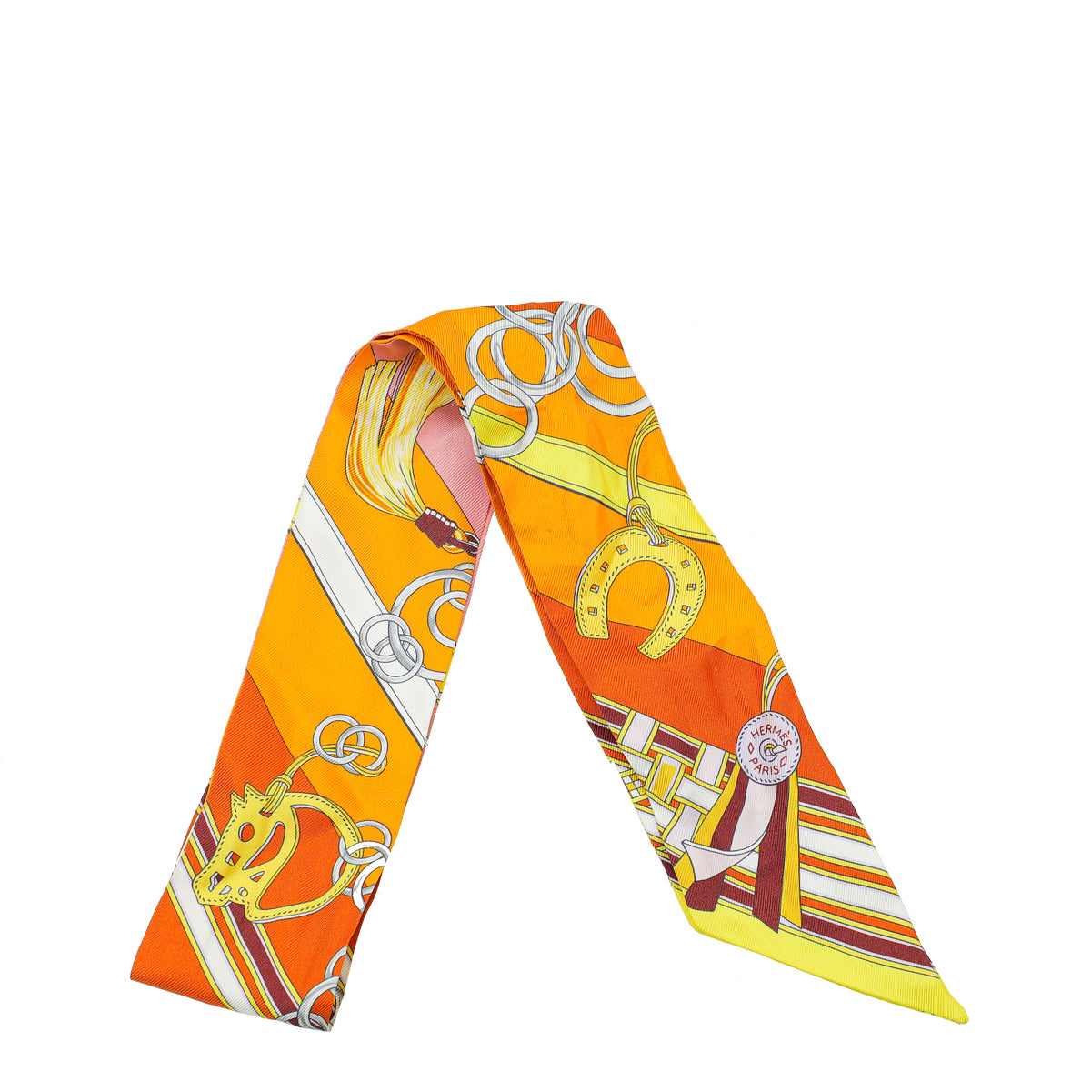 Hermes Tricolor Brides et Gris-Gris Twilly Scarf-Hermes-THE CLOSET