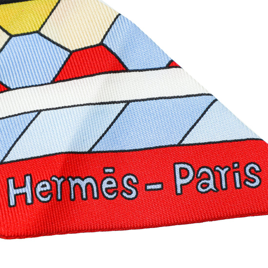 Hermes Multicolor Les Murmures de la Foret Silk Twilly