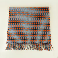 Hermes Bicolor Clou de Selle Embroidered H Ecossais Cashmere Scarf