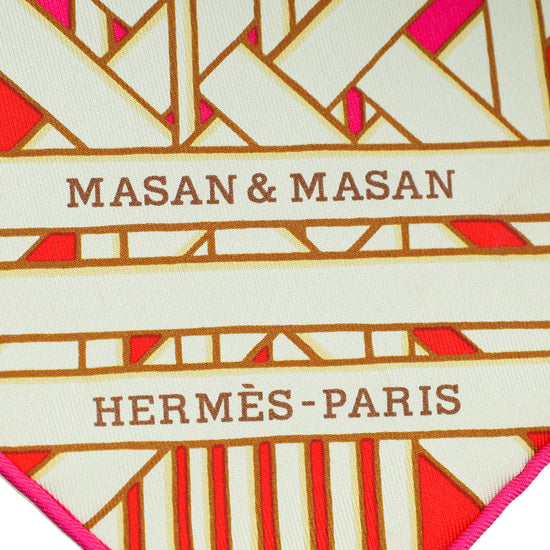 Hermes Bicolor Masan & Masan Silk Scarf