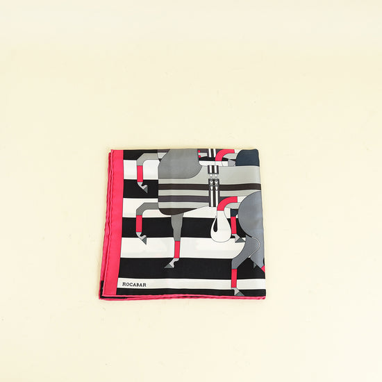 Hermes Multicolor H.d'Origny Rocabar Silk Scarf