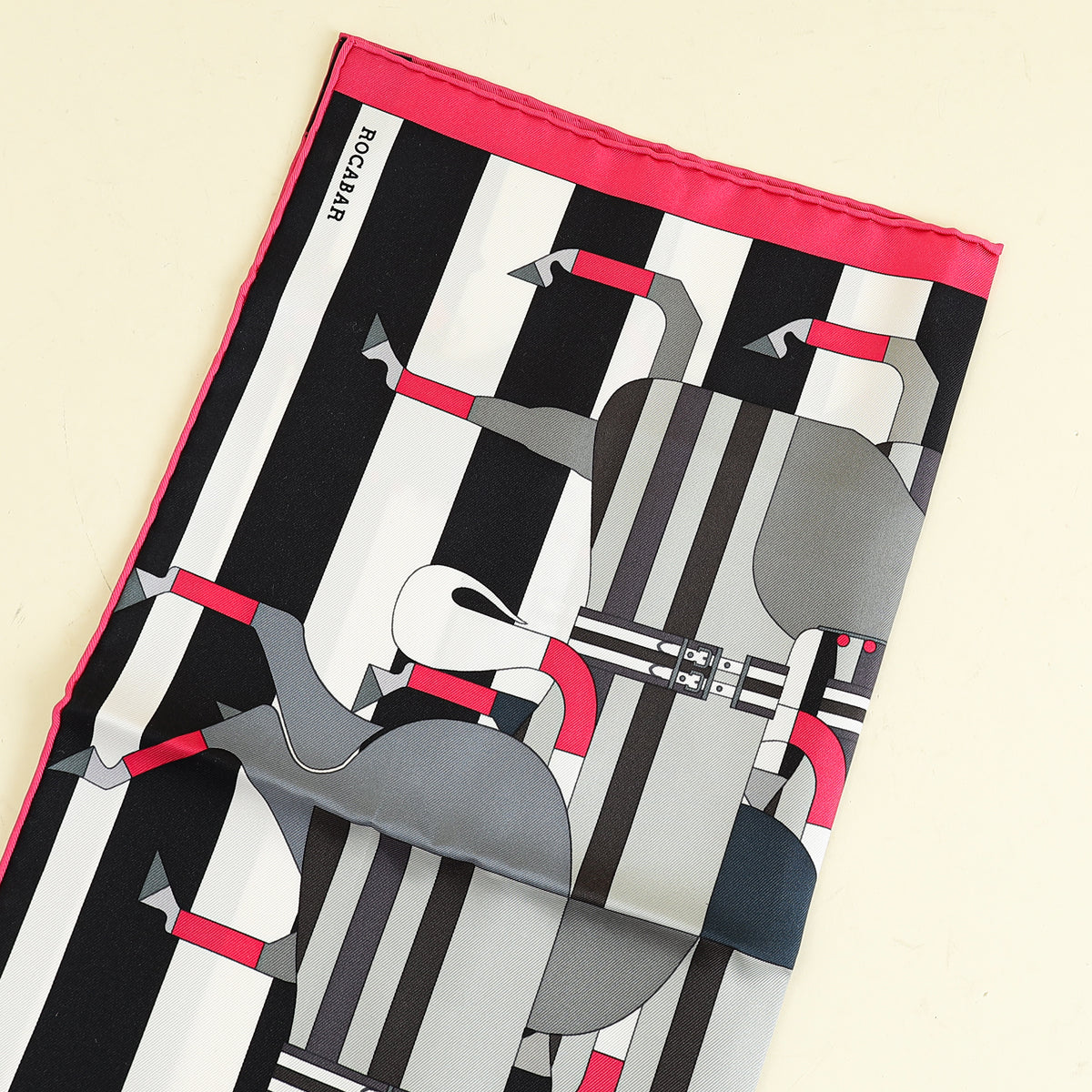 Hermes Multicolor H.d'Origny Rocabar Silk Scarf