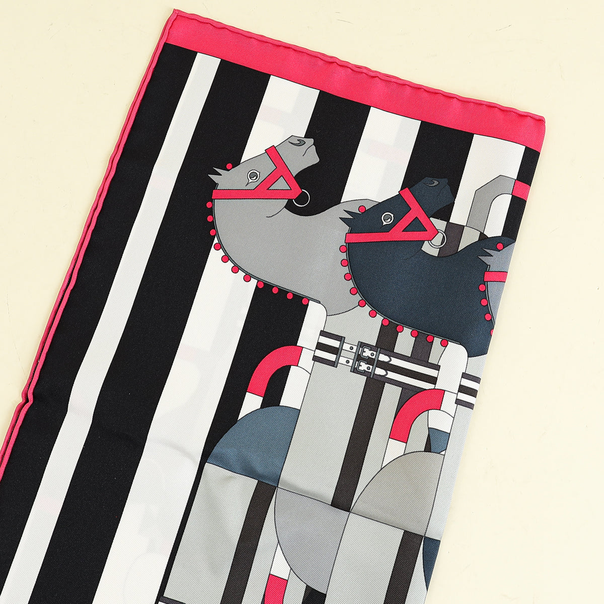 Hermes Multicolor H.d'Origny Rocabar Silk Scarf