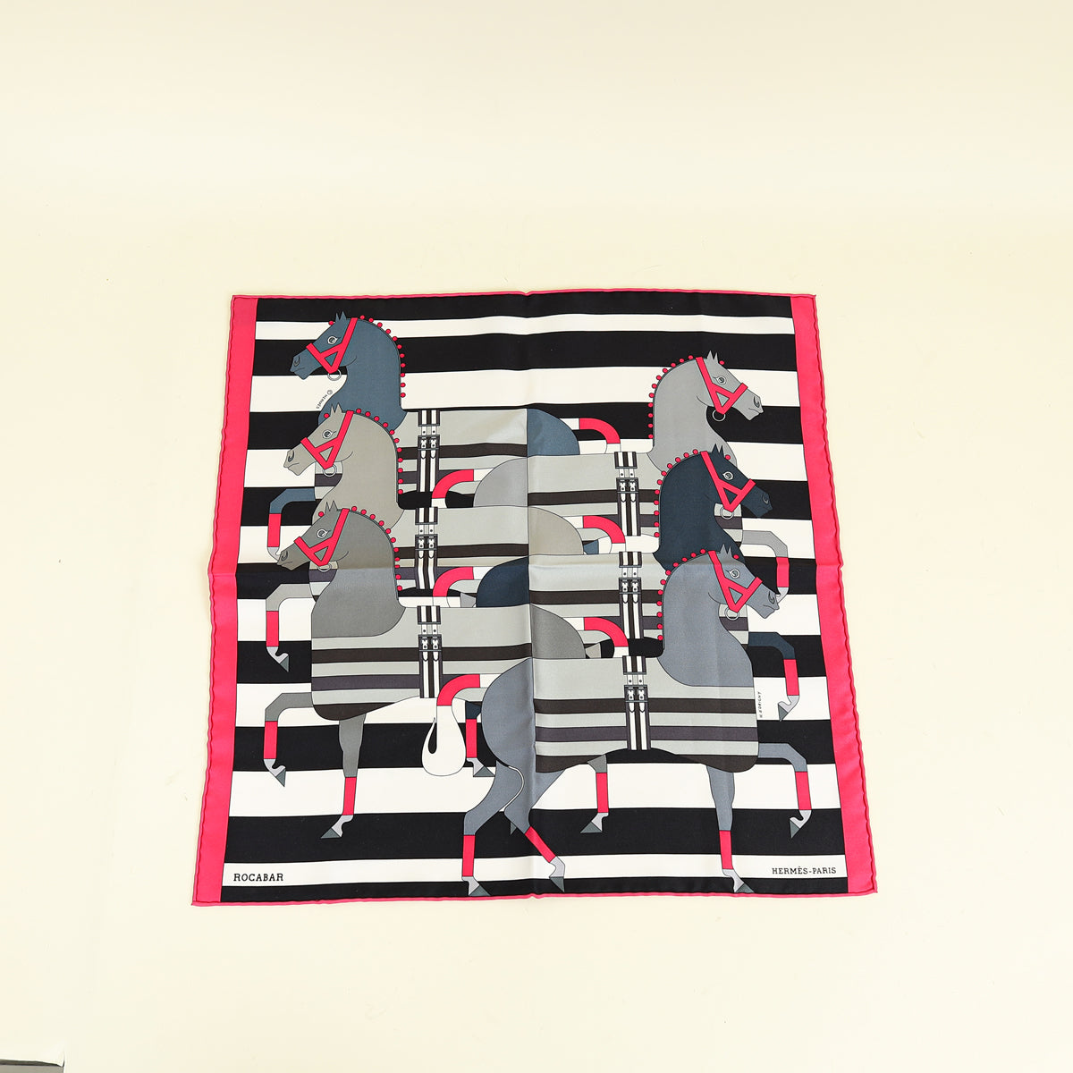 Hermes Multicolor H.d'Origny Rocabar Silk Scarf