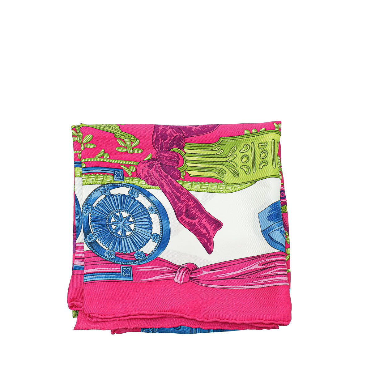 Hermes Multicolor Étriers Françoise de la Perrière Silk Scarf-Hermes-THE CLOSET