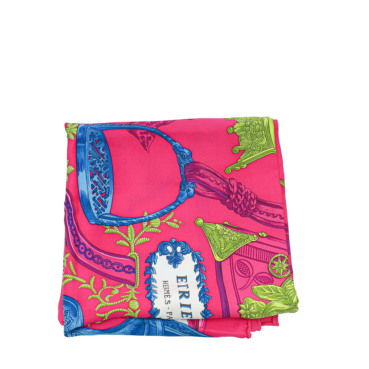 Hermes Multicolor Étriers Françoise de la Perrière Silk Scarf-Hermes-THE CLOSET
