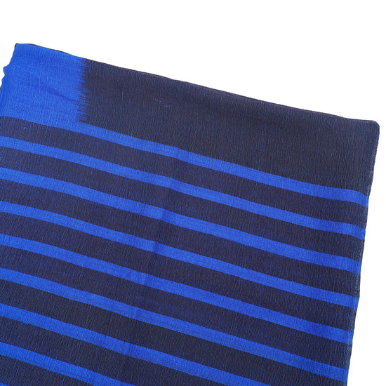 Hermes Blue H Stripe Print 140 Scarf