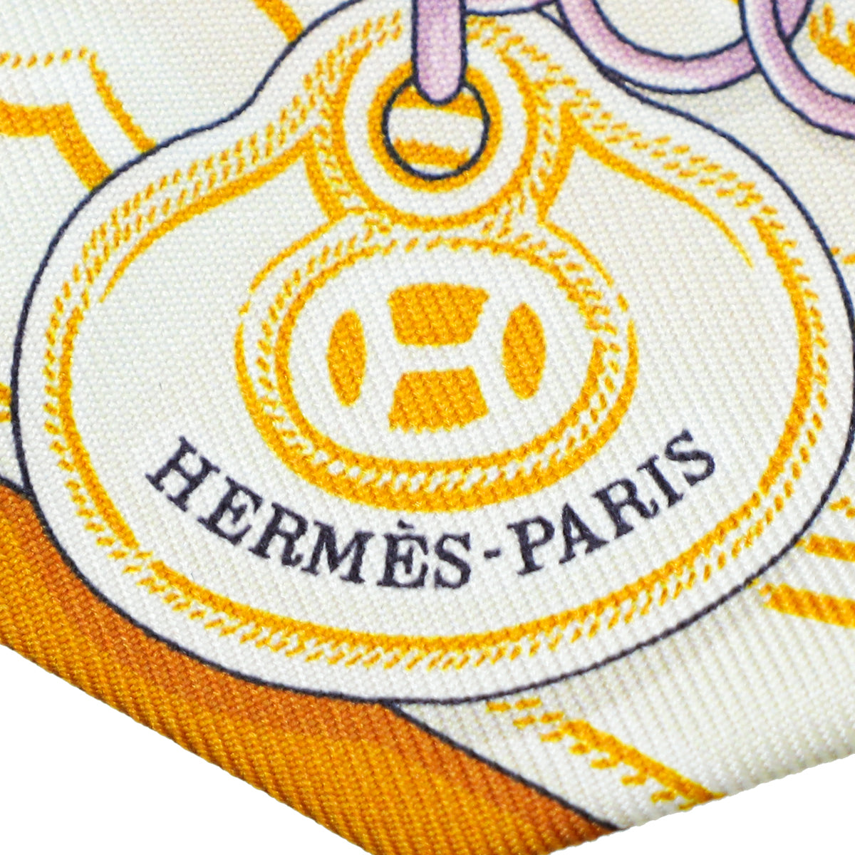 Hermes Multicolor Maillons Silk Twilly