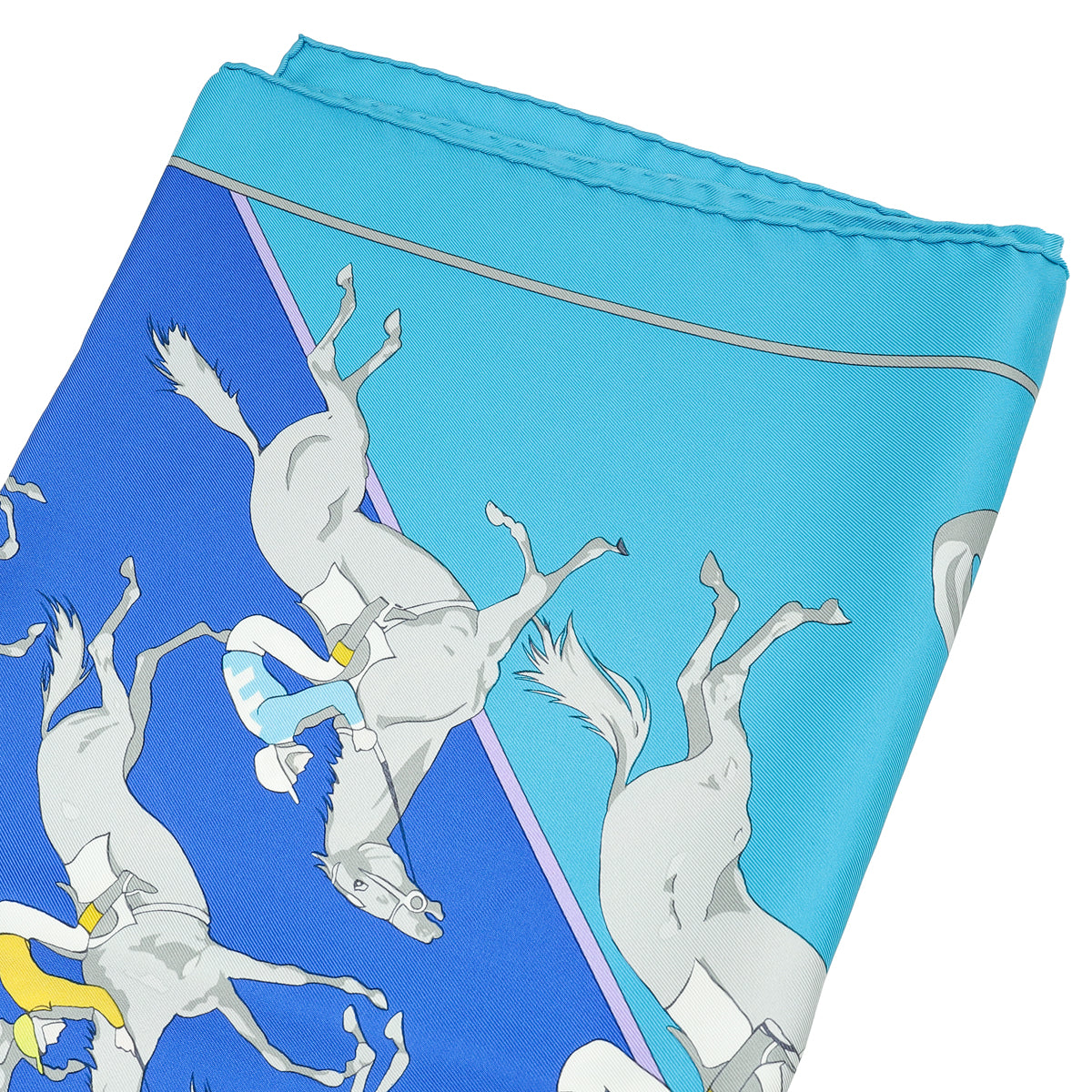 Hermes Multicolor Les Courses Pocket Silk Scarf 90