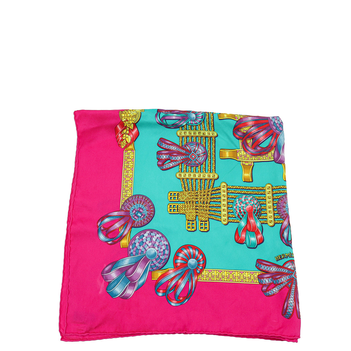 Hermes Multicolor Les Rubans Du Cheval Silk Scarf-Hermes-THE CLOSET