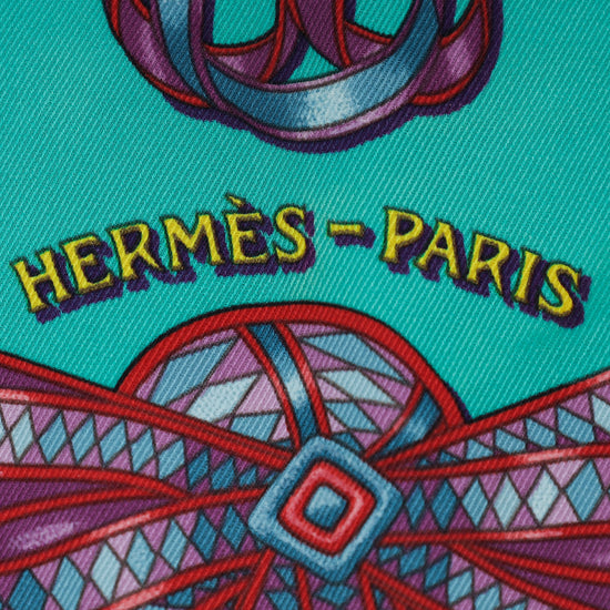 Hermes Multicolor Les Rubans Du Cheval Silk Scarf