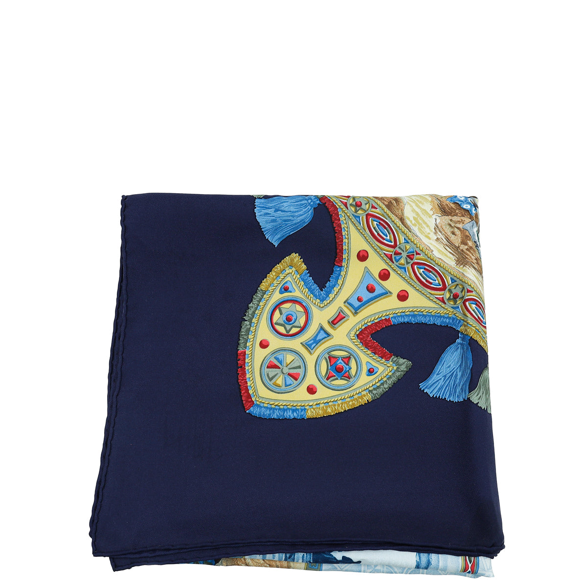 Hermes Multicolor Cavaliers Peuls by Jean de Fougerolle Silk Scarf-Hermes-THE CLOSET
