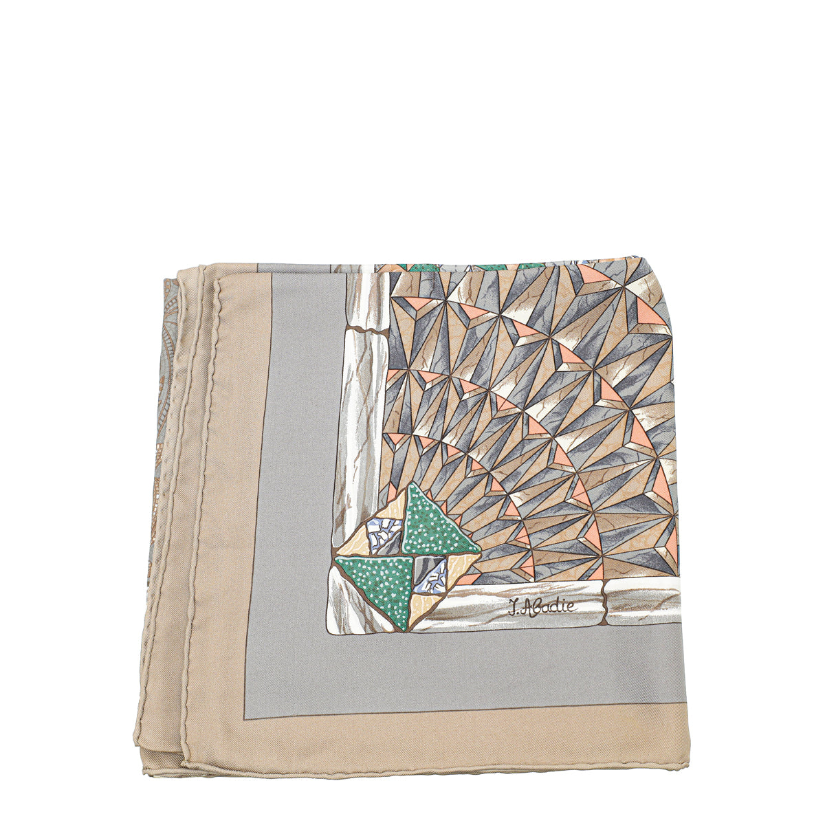 Hermes Grey Multicolor Silk Trophees de Venise Silk Scarf-Hermes-THE CLOSET