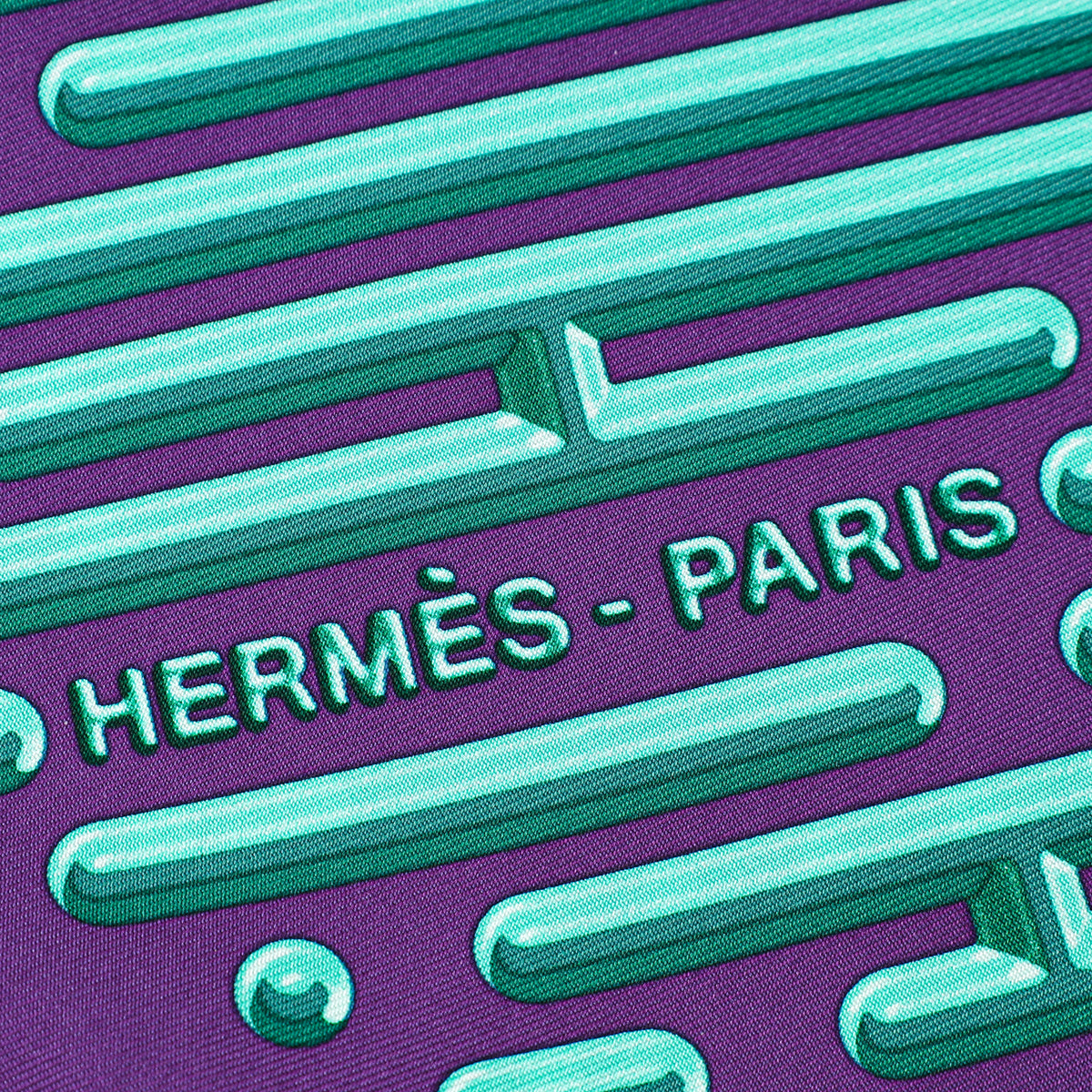 Hermes Bicolor Parcours D'H Silk Scarf
