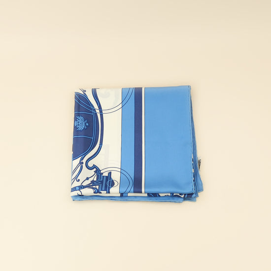 Hermes Bicolor Ex Libris Scarf 90-Hermes-THE CLOSET