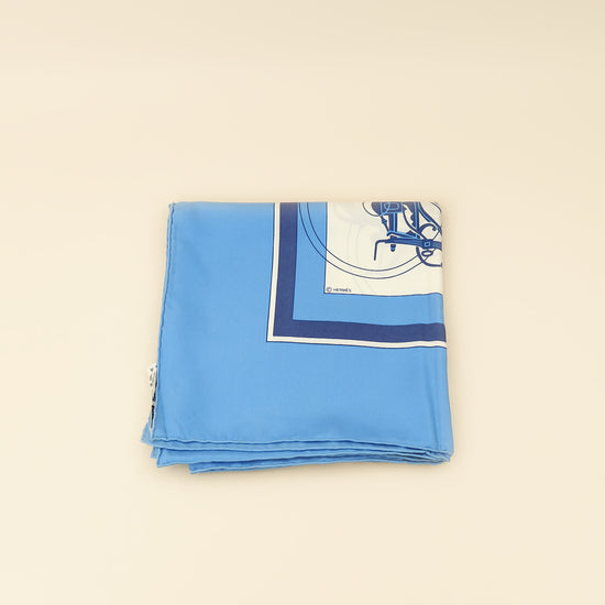 Hermes Bicolor Ex Libris Scarf 90-Hermes-THE CLOSET