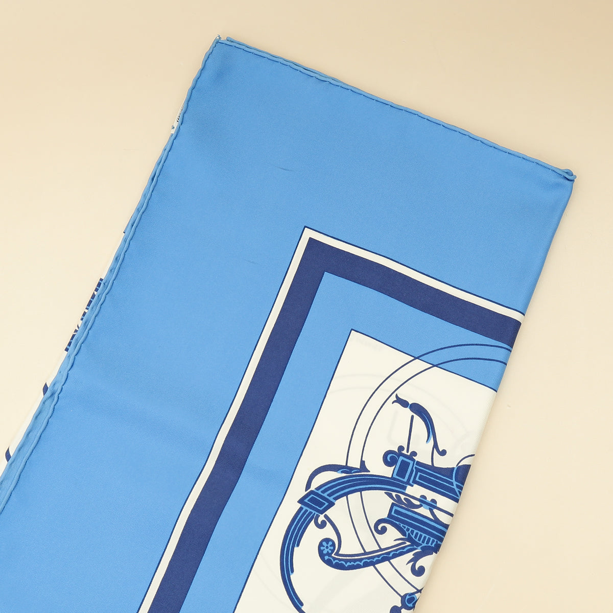 Hermes Bicolor Ex Libris Scarf 90-Hermes-THE CLOSET