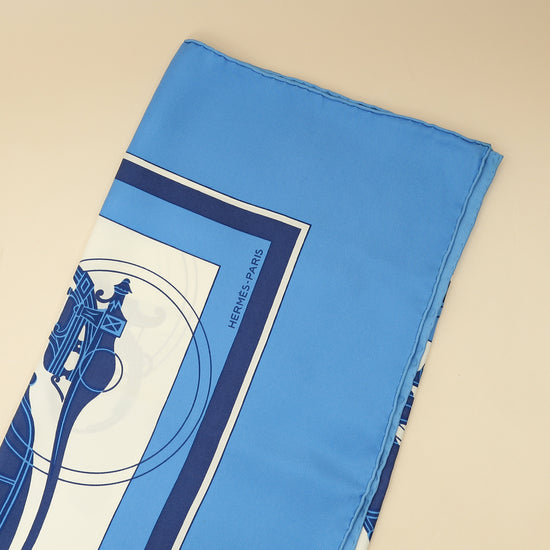 Hermes Bicolor Ex Libris Scarf 90-Hermes-THE CLOSET